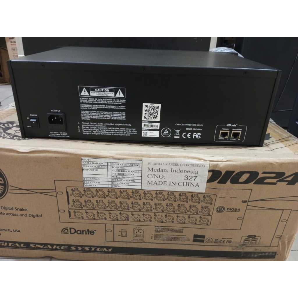 Topp Pro DIO24 24-in 12-out Digital Stage box for Topp Pro DM Series Topppro DIO-24 Snake box 100% Original (GARANSI 1 TAHUN) Bok snake 24 channel STX BS24 / Box Cable SNAKE 16 Chanel / Kotak Bok Snake 16 Lobang Bahan Tebal