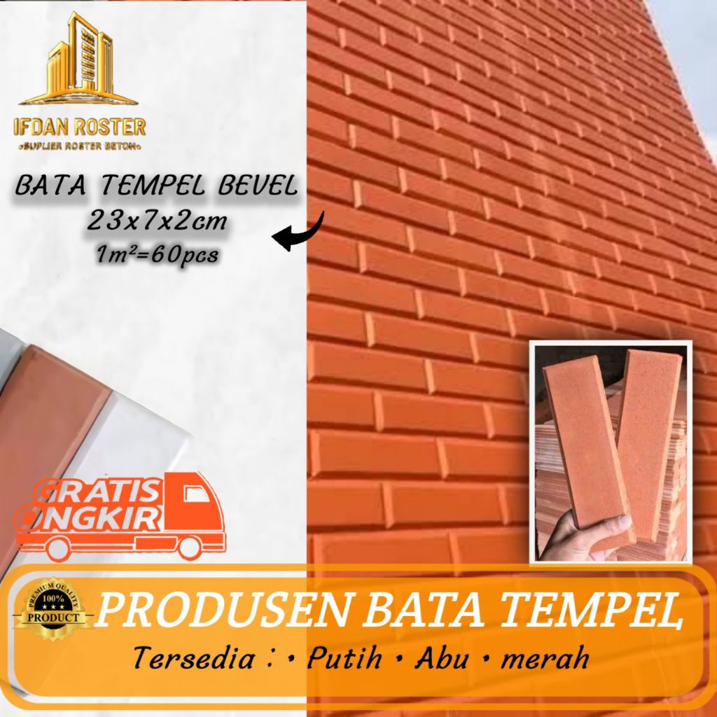 BATA TEMPEL DINDING | BATA TEMPEL BEVEL | BATA TERACOTA