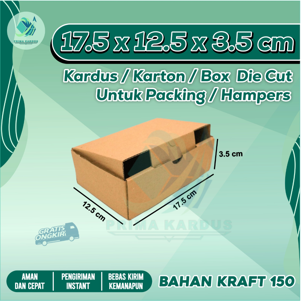 

Kardus Packing Die Cut 17.5x12.5x3.5 | Box Hampers | Karton Packing