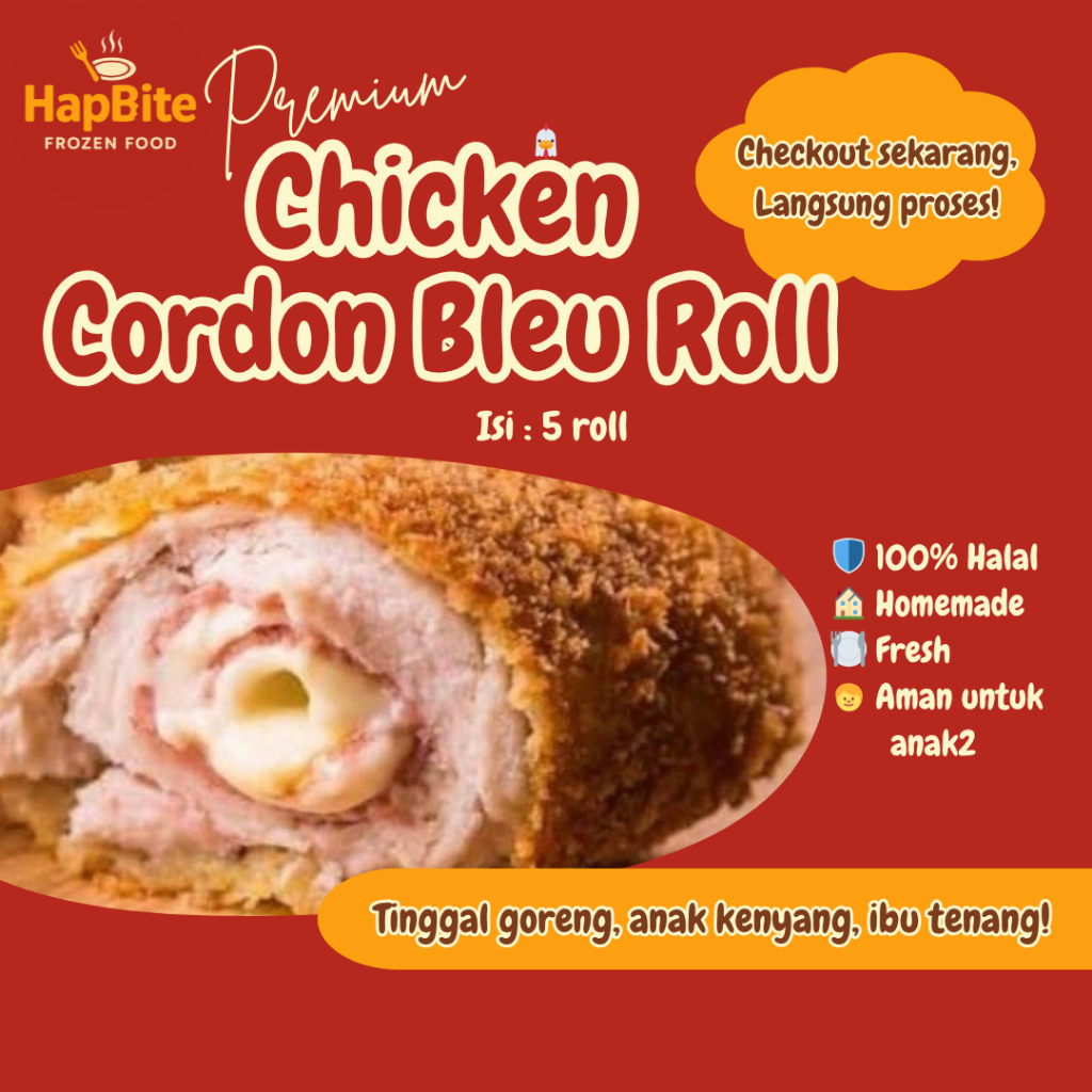 

Frozen Premium Chicken Cordon Bleu Roll