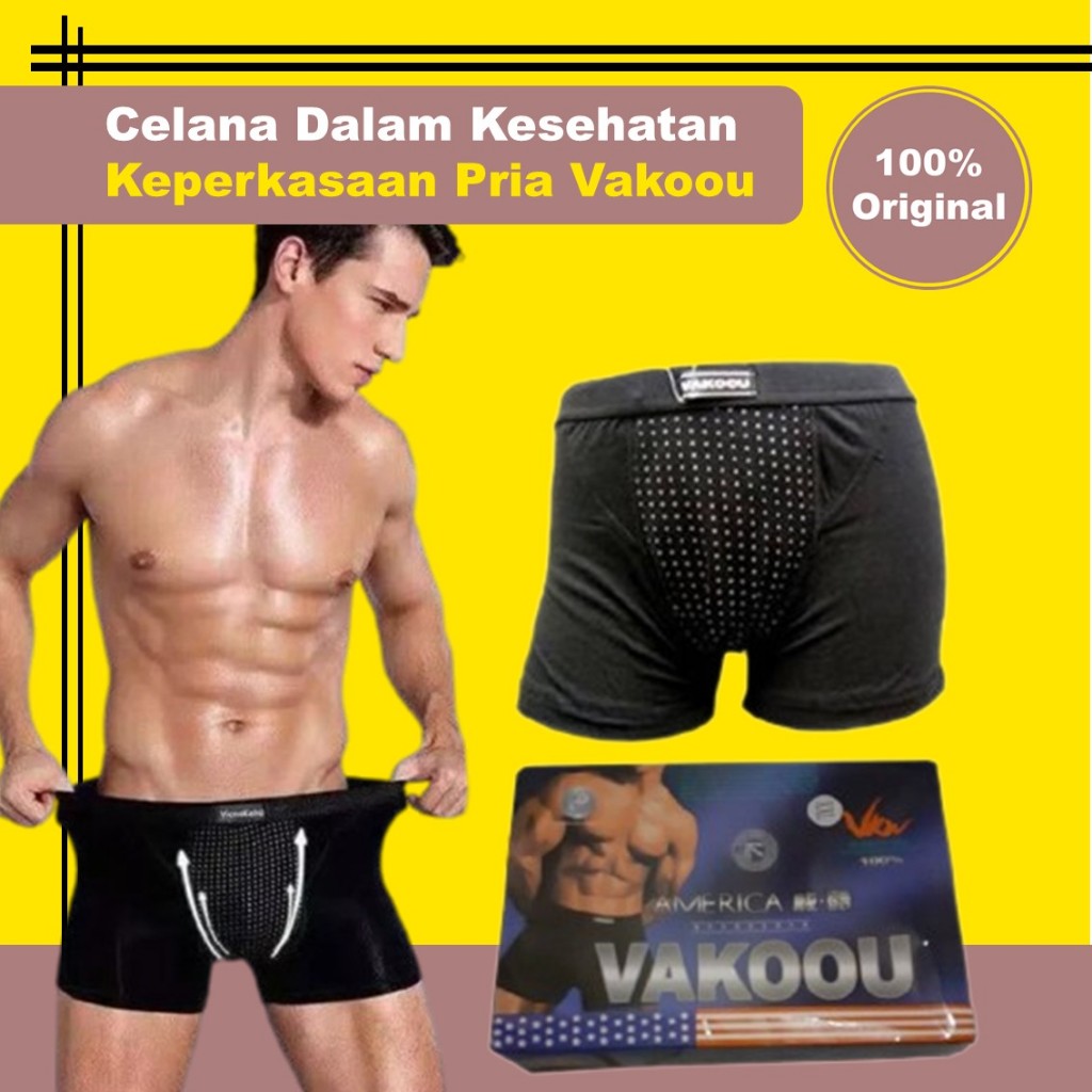 Celana Dalam Boxer Magnet Terapi Pembesar Mr P Kesehatan Pria Dewasa Vakoou ORI Terbukti Ampuh