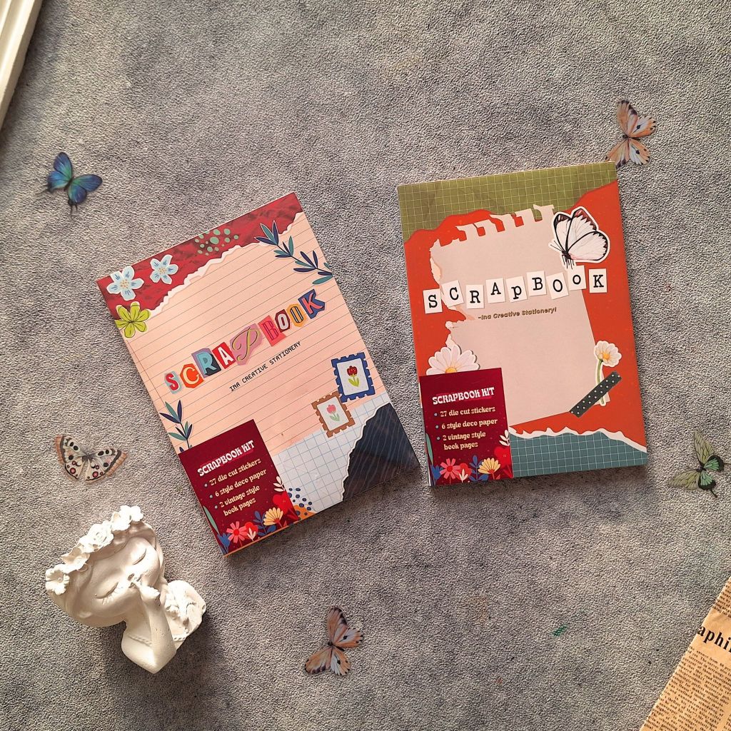 

Ina Scarpbook Set Lengkap Sticker / Deco Paper Vintage DIY