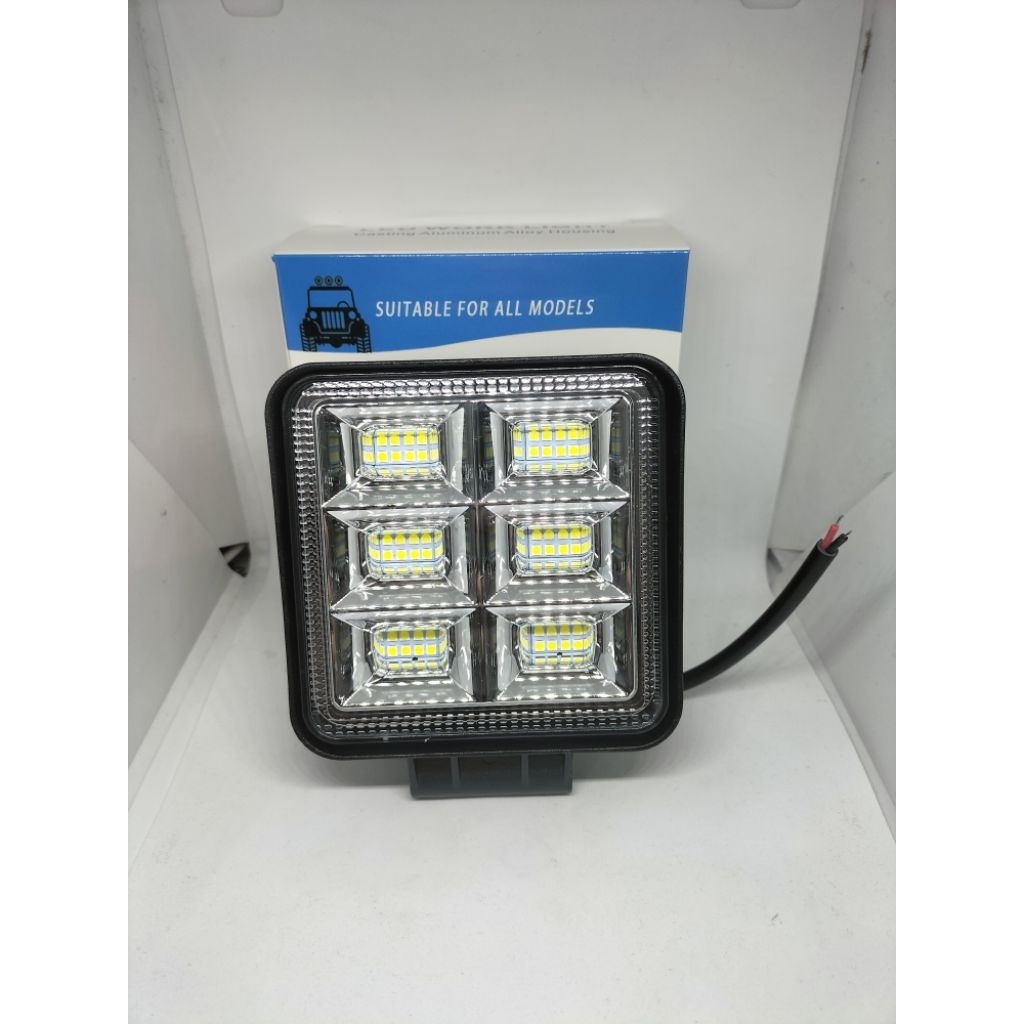 LAMPU KERJA, LAMPU TEMBAK LED 4 inch kotak 12 volt- 24 volt 144 Watt/ 192 watt