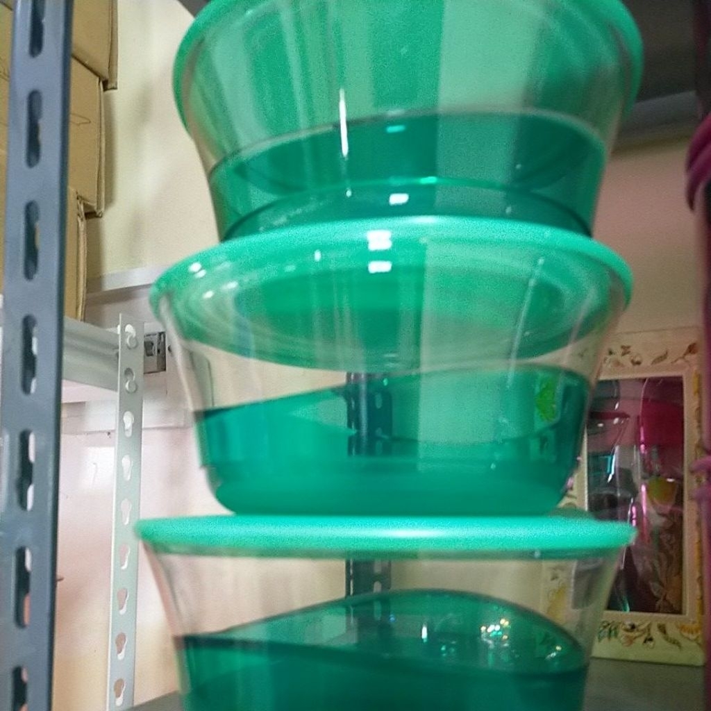 promo Tupperware 3s Bowl mangkok bening tertutup