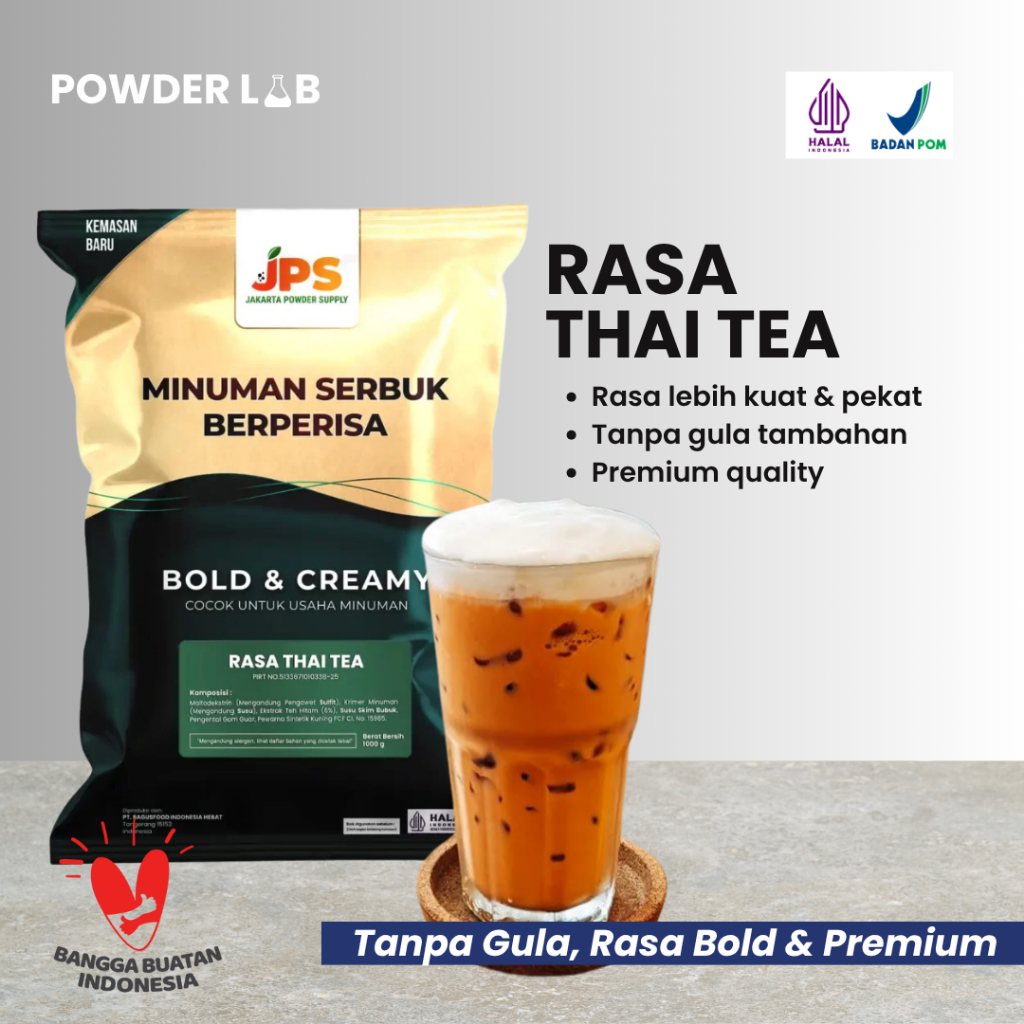 

Bubuk Minuman JPS Rasa Thai Tea 1 KG - Powder Drink Premium Plain