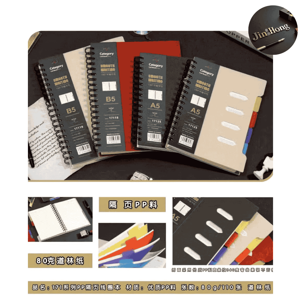 

Notebook Buku Tulis Spiral A5 B5 Agenda & Jurnal dengan Pembatas, Isi Garis