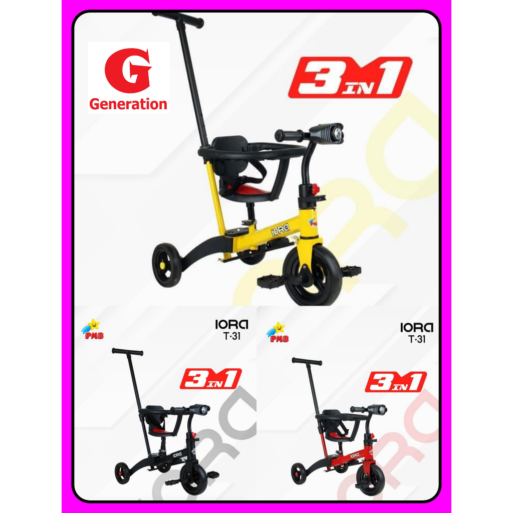 Mainan Anak Sepeda Roda Tiga Mainan Anak Sepeda Roda Tiga Iora T31 – PMB Toys Sepeda Anak PMB IORA