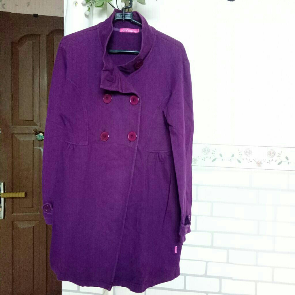 Chic Girl Coat Warna Ungu Preloved