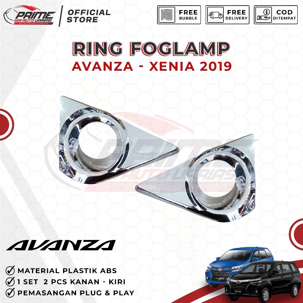 cover foglamp ring foglamp Avanza Xenia 2019 chrome
