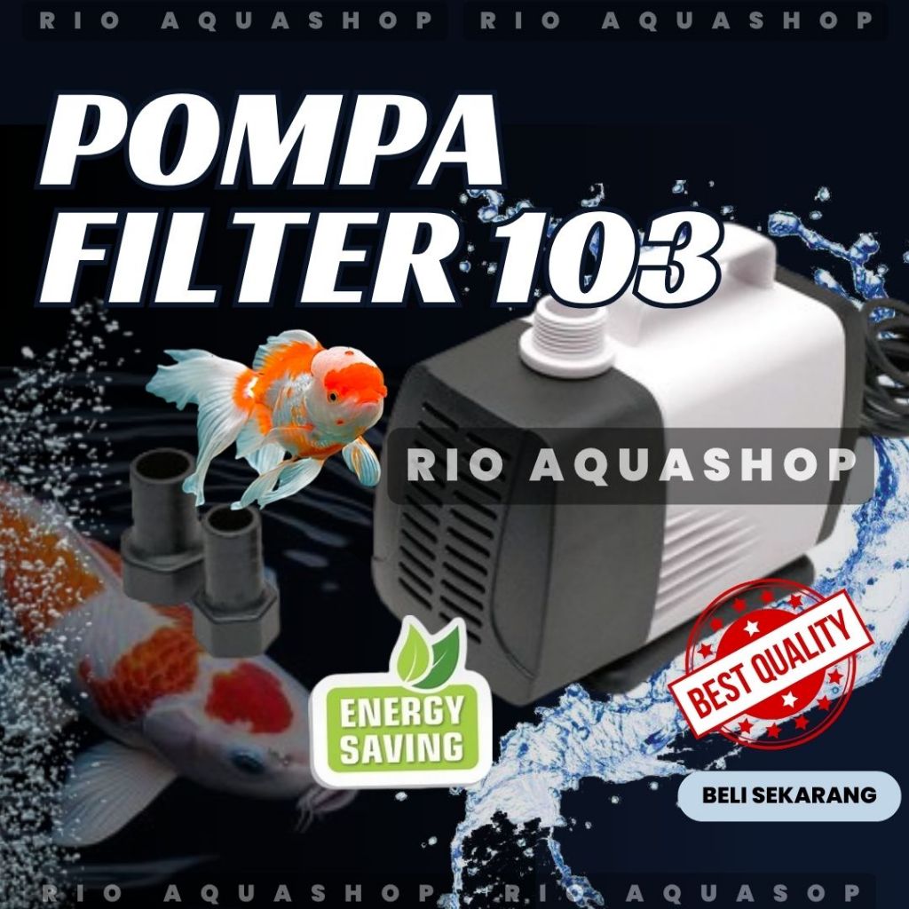 Power Head Pompa Celup Aquarium Hidroponik Low Watt - Mesin Air Terjun Kolam Ikan Koi Arwana 2000L/H