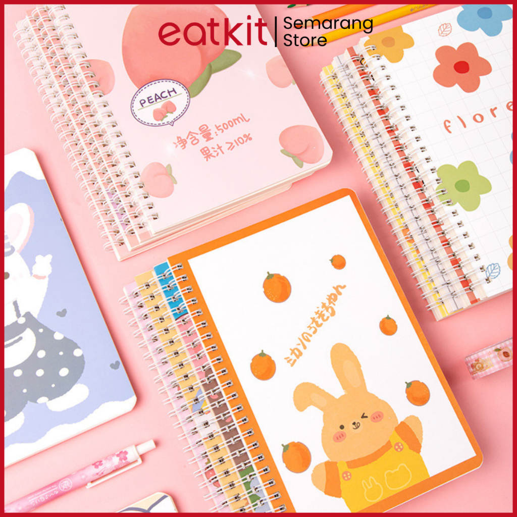 

Eatkit Korea Diary Book Motif Karakter A5 Size Buku Catatan Harian Kecil NoteBook Ukuran A5 Motif