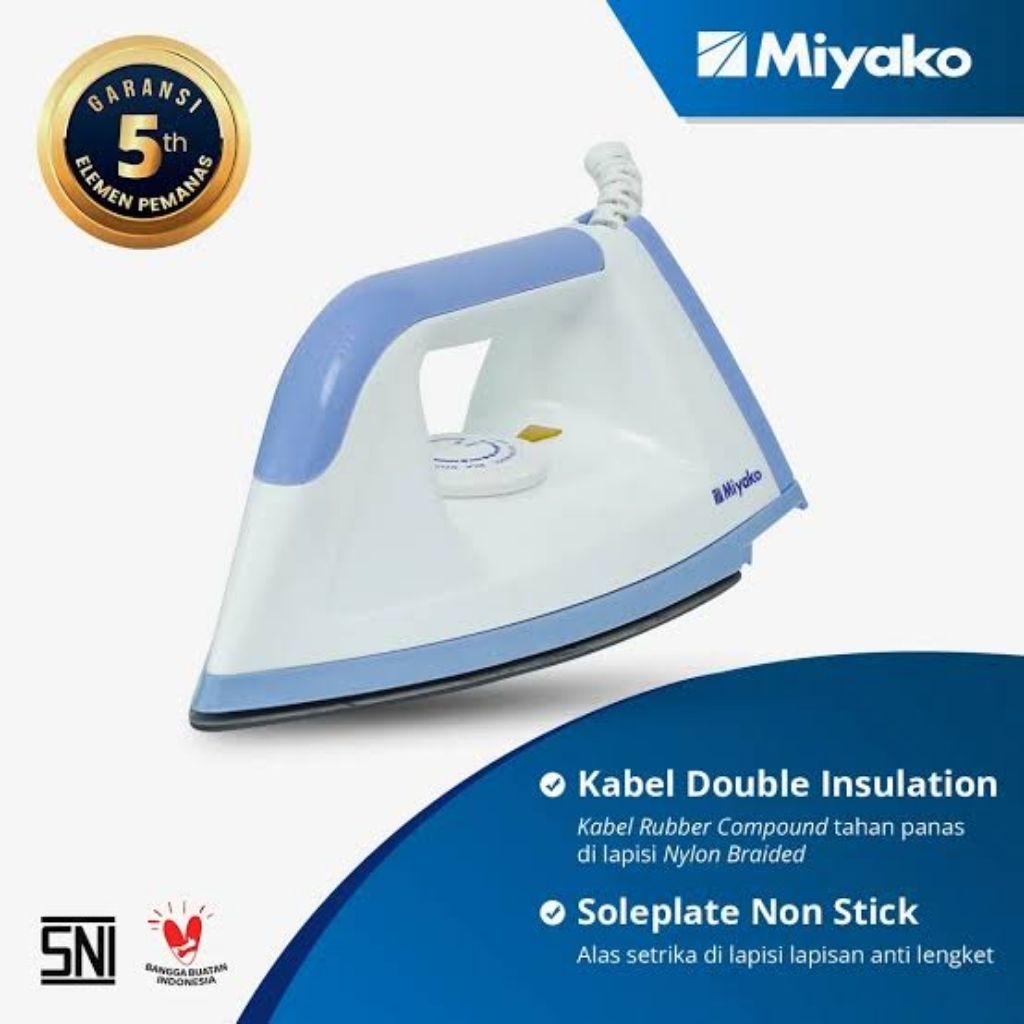 Miyako Setrika Listrik El-1008M/ Setrika Listrik Miyako El 1008 M