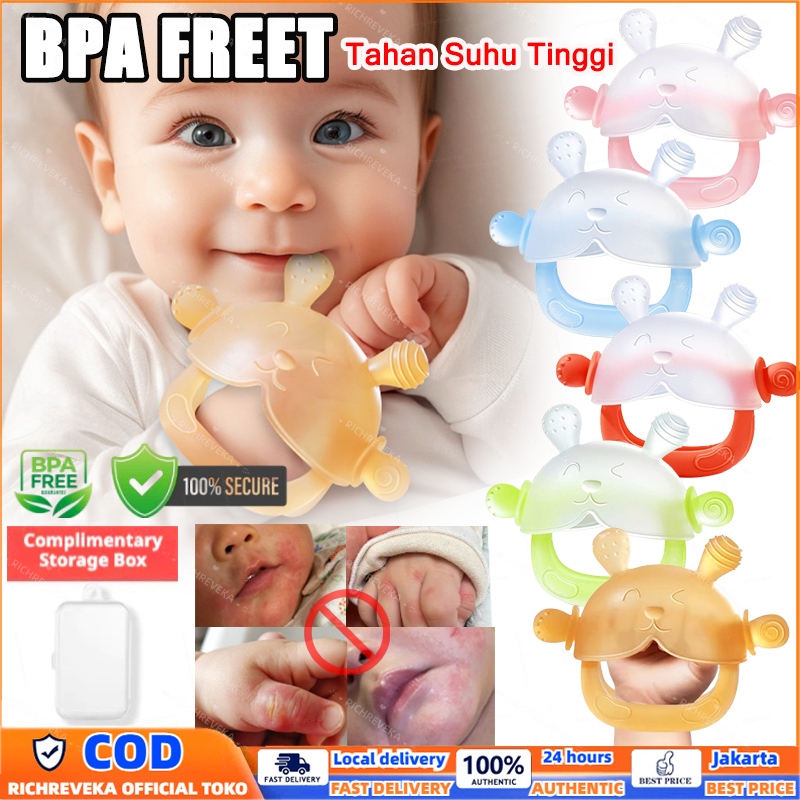 Teether Gelang Bayi /Teether Bayi Bpa Free Bahan Keamanan Silikon Kelas Makanan Mainan Gerinda Gigi Bayi