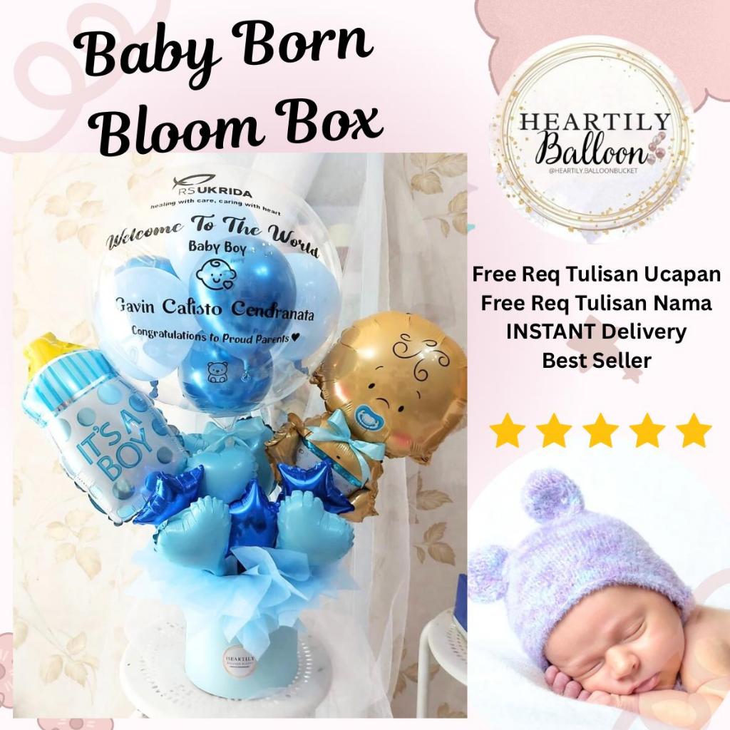 [INSTANT JKT 1HARI JD] BABY BORN BUCKET BALLOON BUKET BALON WISUDA BUCKET BALLOON BIRTHDAY BUKET SNA