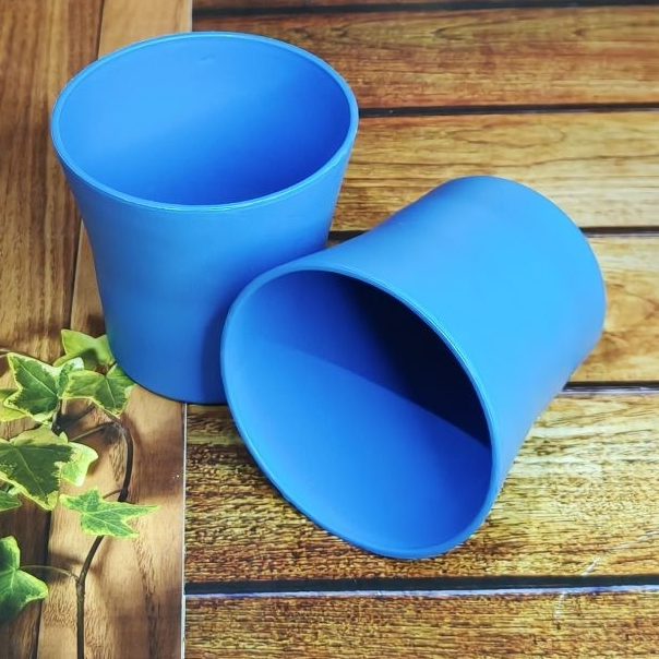 GELAS SEMI MELAMIN TAHAN PANAS 12 PCS (1 LUSIN) WARNA BIRU