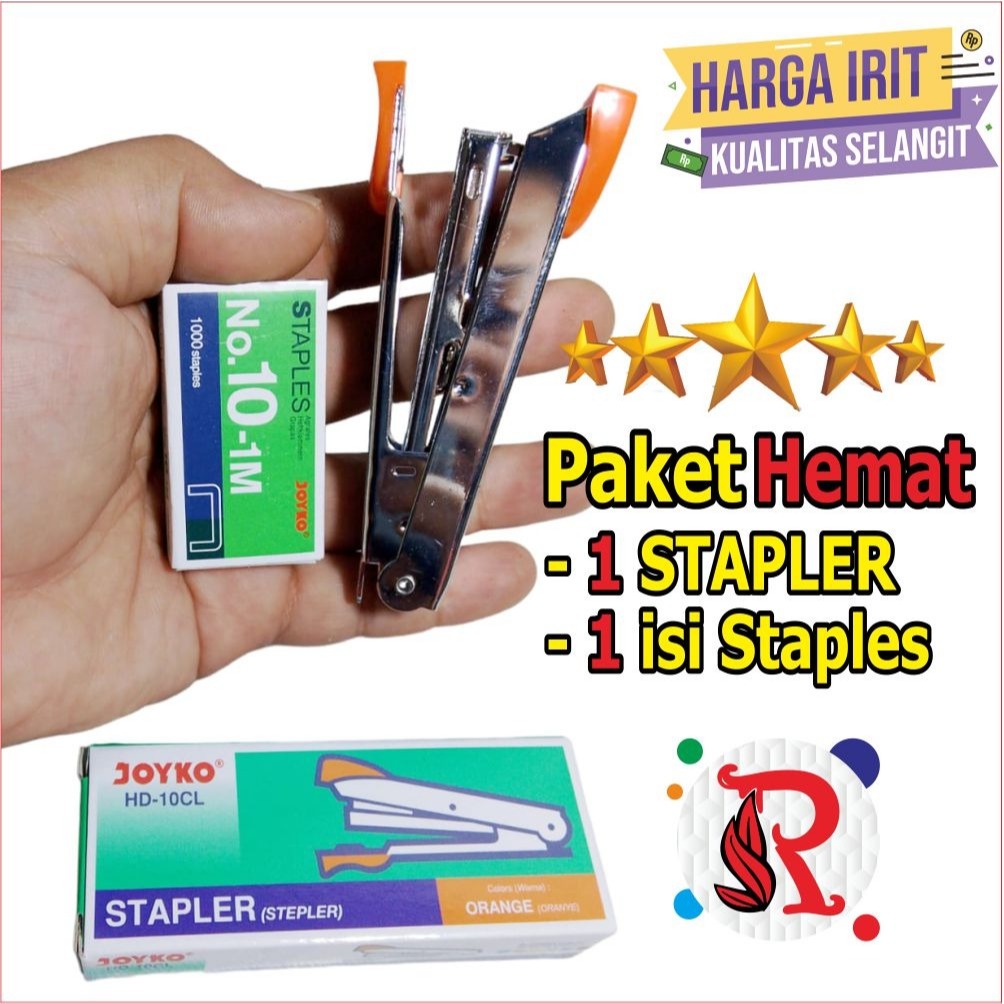 

PAKET HEMAT STAPLER JOYKO HD 10CL + ISI STAPLES, STAPLES + ISI STAPLES, STEPLER DAN ISI STEPLER