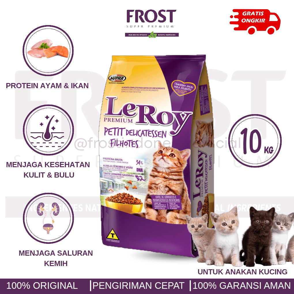 Leroy Petit Delicatessen Kitten / Makanan Kucing / Cat Food - 10,1 kg