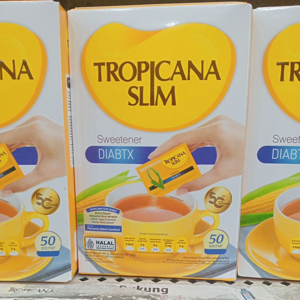 

Tropicana Slim Sweetener Diabtx Isi 50