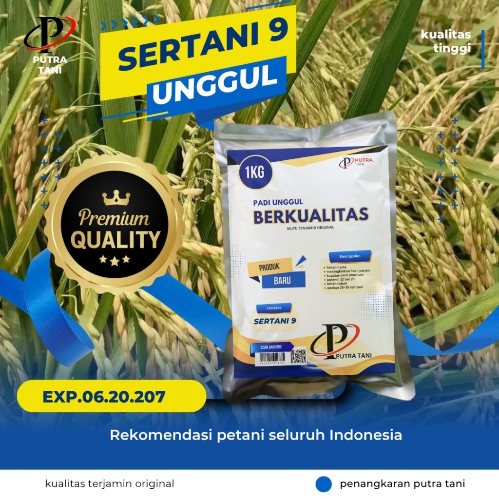 Benih padi SERTANI 9 kualitas PREMIUM ORIGINAL