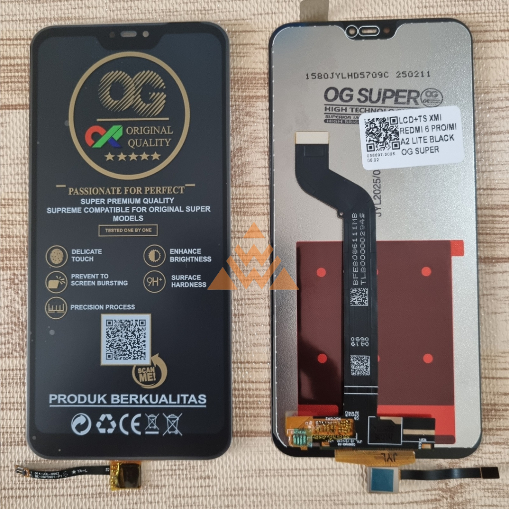 OG Super ~ LCD Touchscreen Xiaomi Redmi 6 Pro/Mi A2 Lite/MiA2 Lite Black