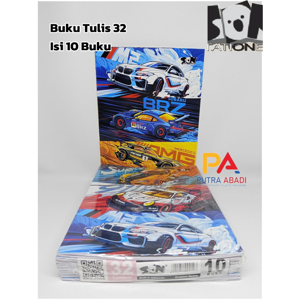 

Buku Tulis SON 32 Lembar Ukuran Kwarto Isi 10 Buah Buku