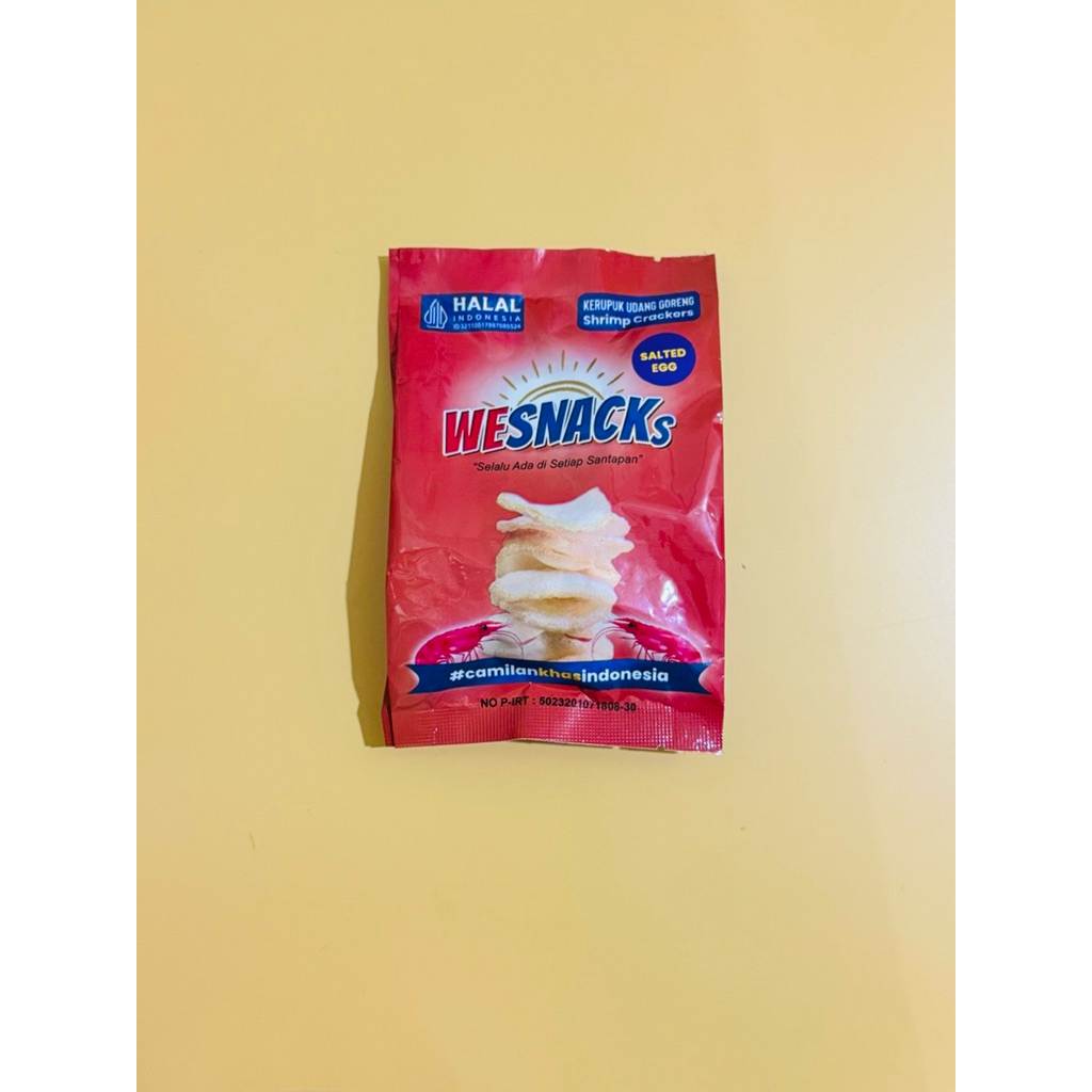 

WESNACKS Kerupuk Udang rasa Salted Egg (50-100 pcs)