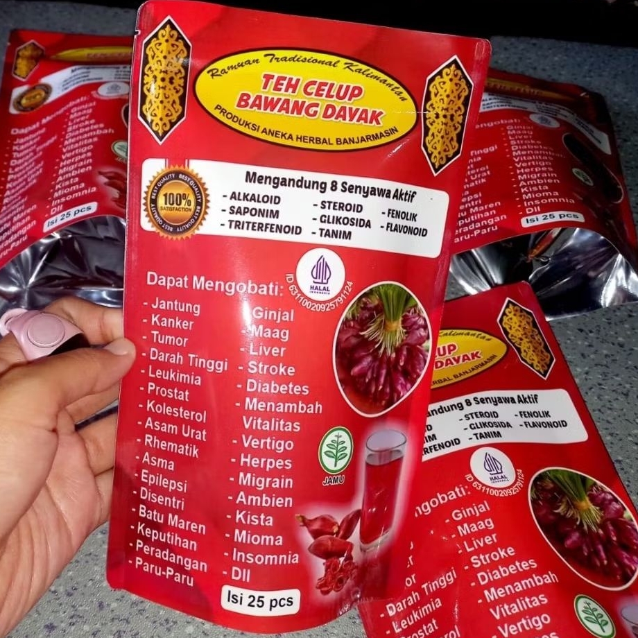 

Teh Bawang Dayak Asli Kalimantan isi 25 Pcs