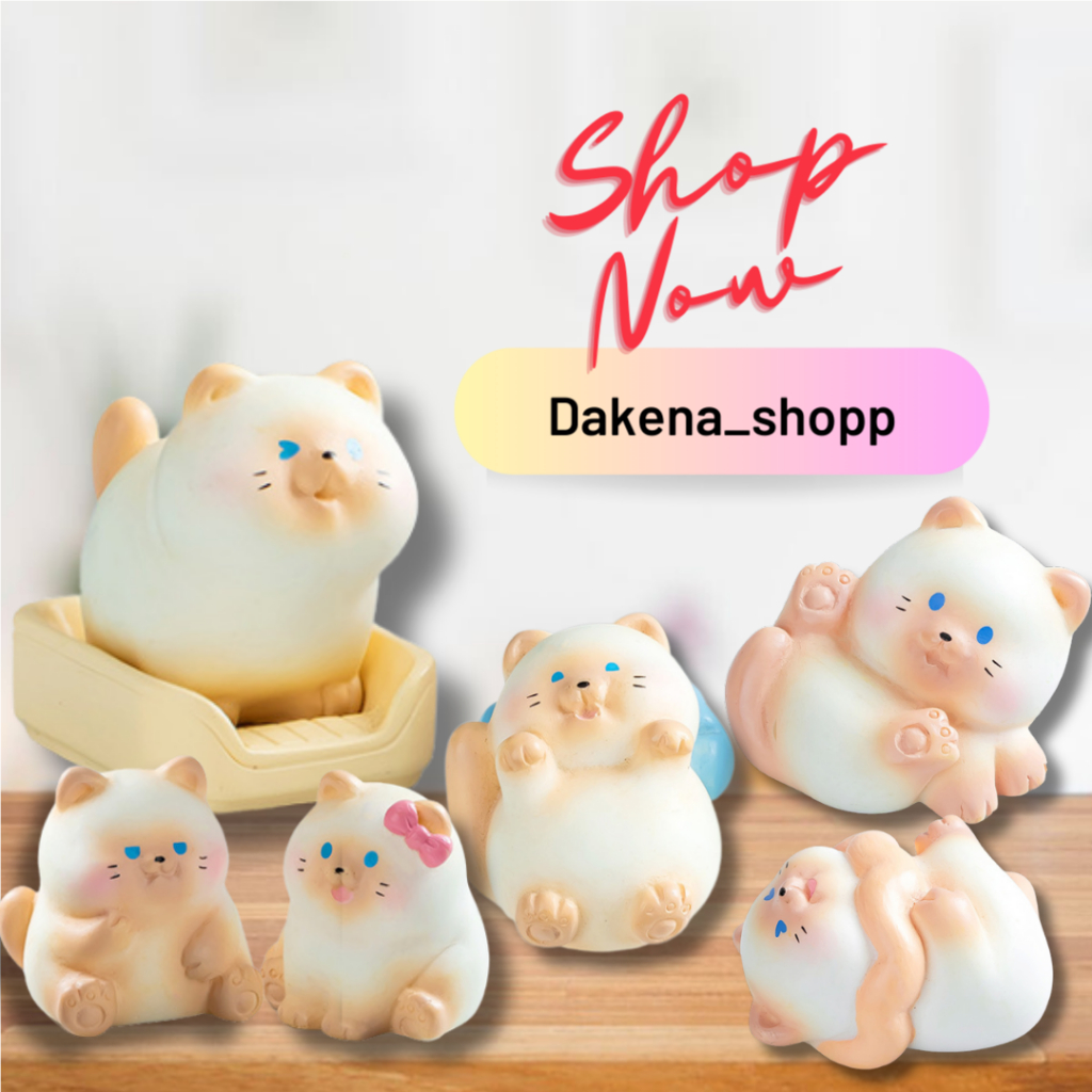 ORNAMEN MINIATUR KUCING SIAM LUCU - PVC BERKUALITAS
