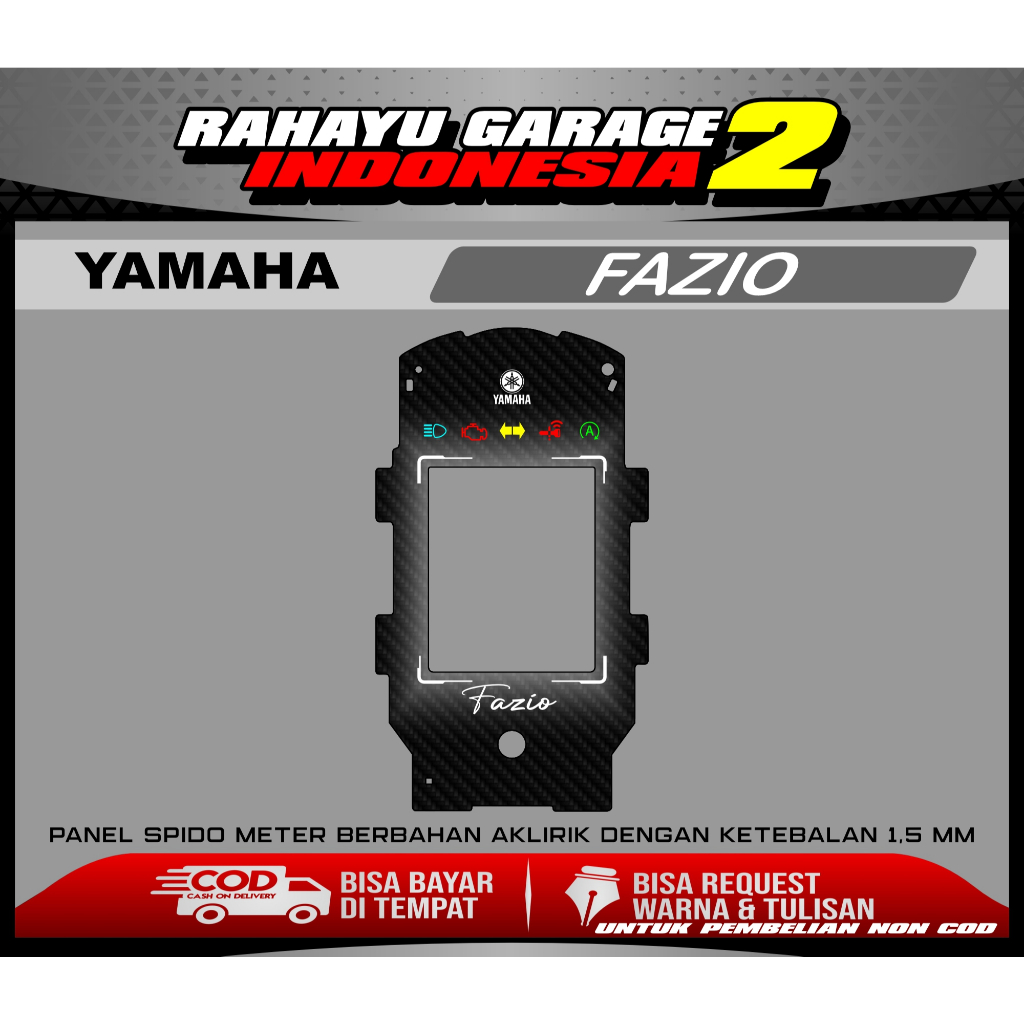 PAPAN SPEEDOMETER CUSTOM YAMAHA FAZIO panel spidometer yamaha fazio