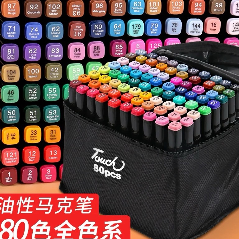 

KODE P54N Spidol Warna Warni Set Marker Sketch 2 Kepala 2436488 Warna