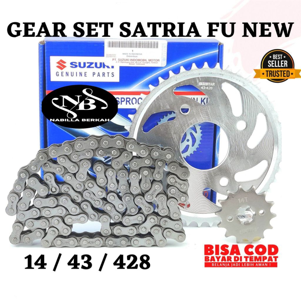 GEAR SET SUZUKI SATRIA FU NEW INJEKSI, SATRIA FU FACELIFT