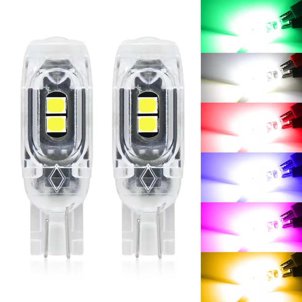 2 PCS Lampu LED Mundur Senja Sein T10 5 SMD Titik Mata Sen Rem Canbus W16W Mobil Motor