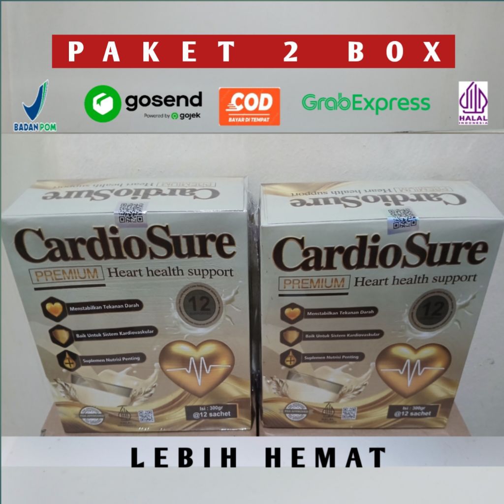 

( PAKET 2 BOX ) CARDIOSURE MILK SUSU OBAT HERBAL ATASI HIPERTENSI STROKE JANTUNG ASAM URAT KOLESTEROL