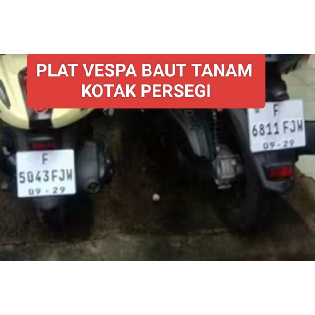 BAUT TANAM // PLAT VESPA FONT BARU // FONT LAMA