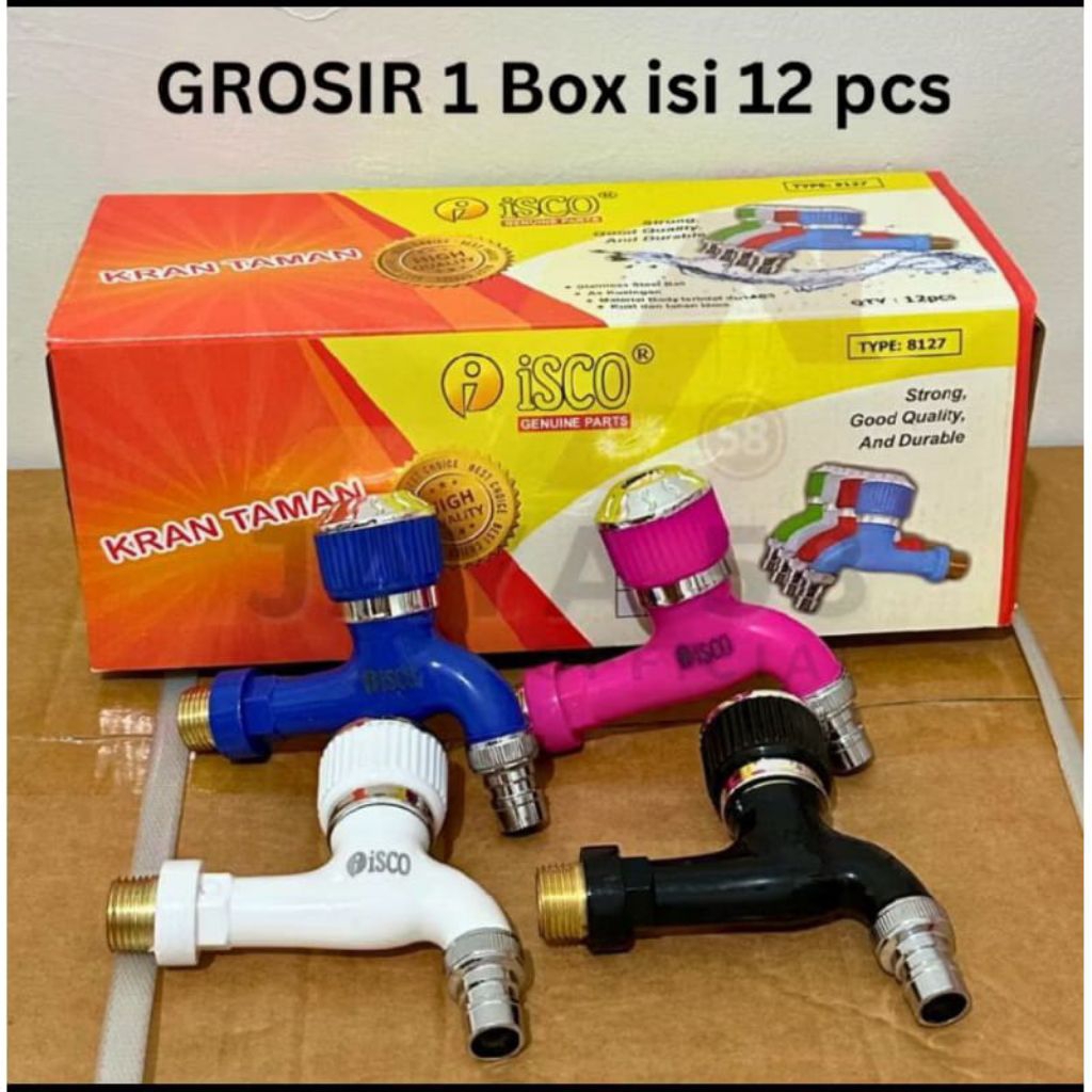KRAN ISCO GROSIR 12 PCS / KRAN TAMAN ISCO DRAT KUNINGAN ½"