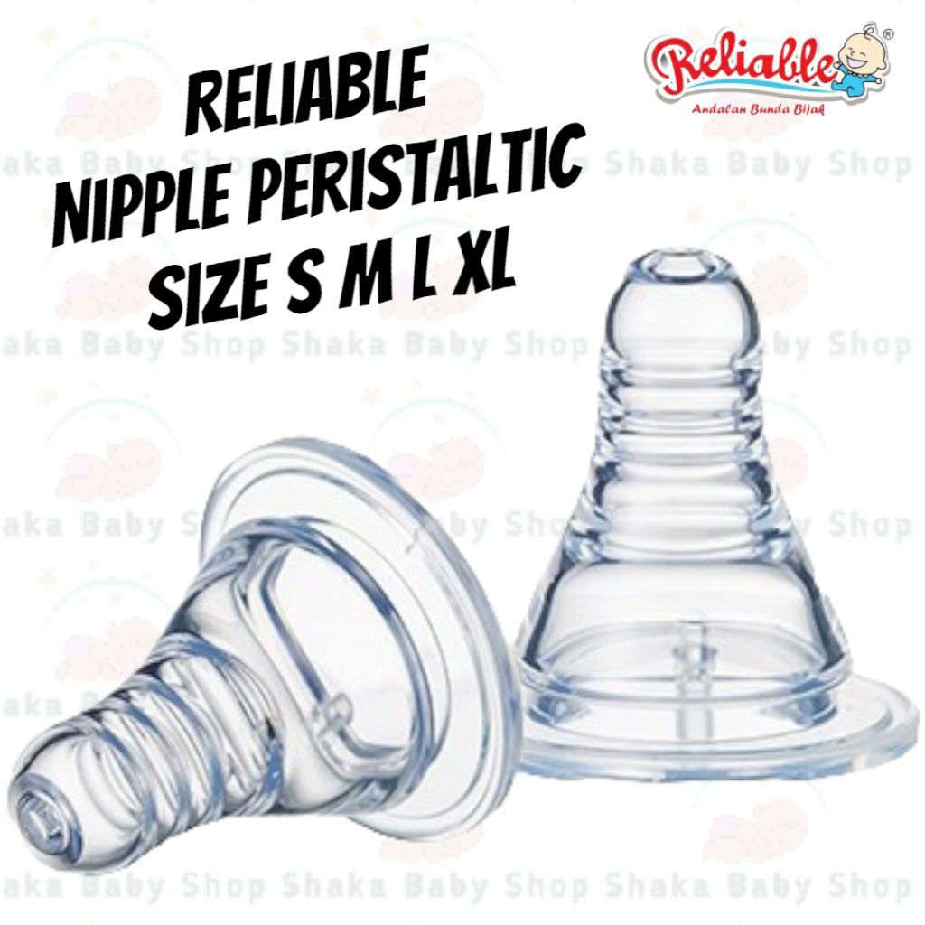3PCS Paket Reliable Nipple Ulir Dot Peristaltic Pigeon Huki Dodo Karet Dot Bayi S M L XL