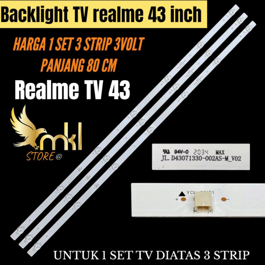 BACKLIGHT TV LED REALME 43 INCH REALME TV 43