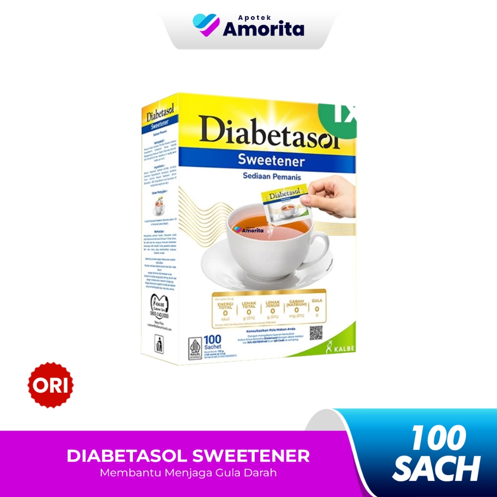 

Diabetasol Sweetener No Calories 100 Sachet