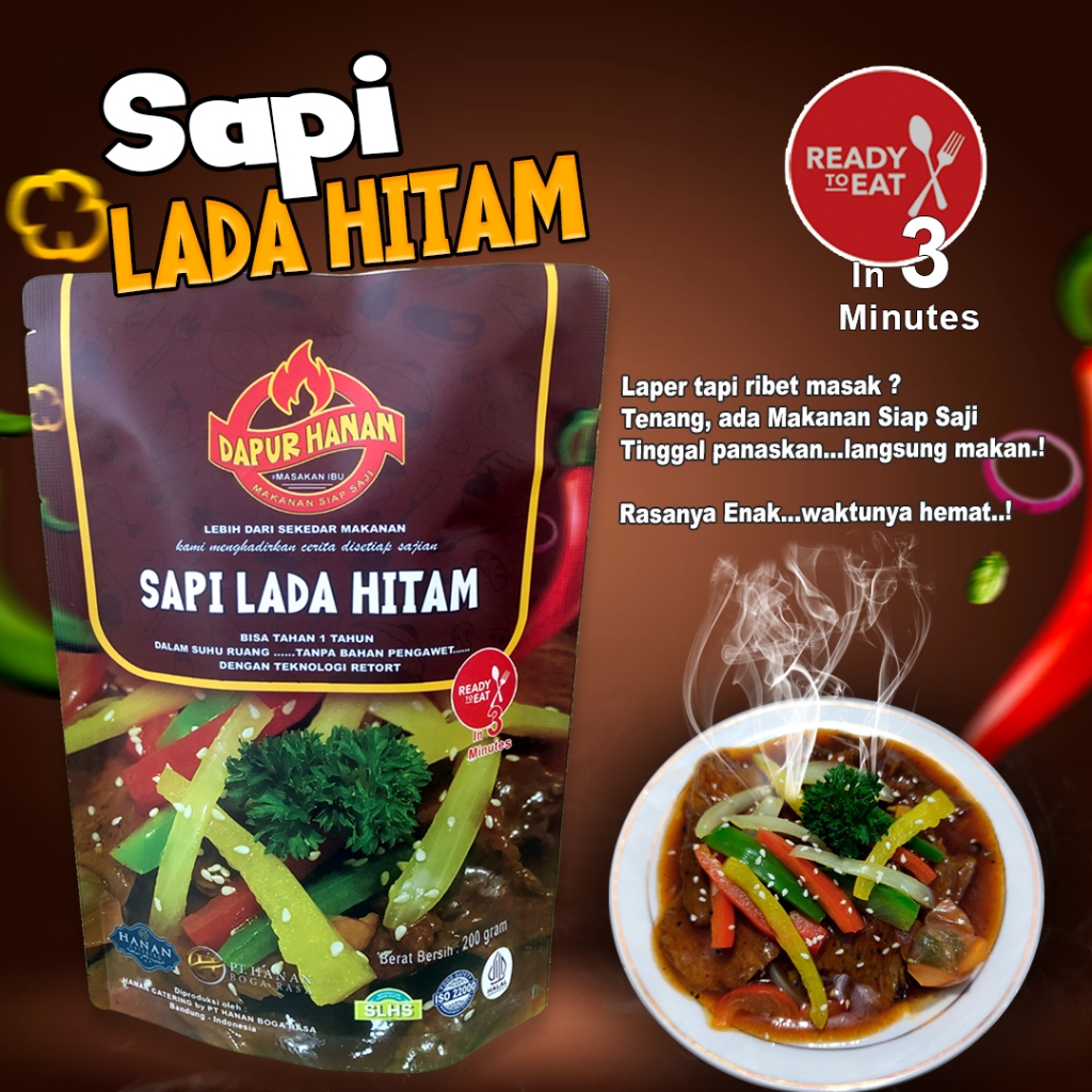 

Dapur Hanan Sapi Lada Hitam Makanan Siap Saji - 200 gram