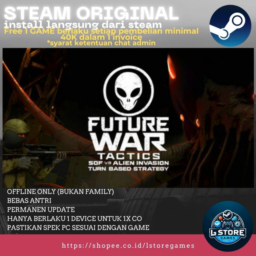 Future War Tactics: SOF vs Alien Invasion Turn-Based Strategy Game PC Original Offline
