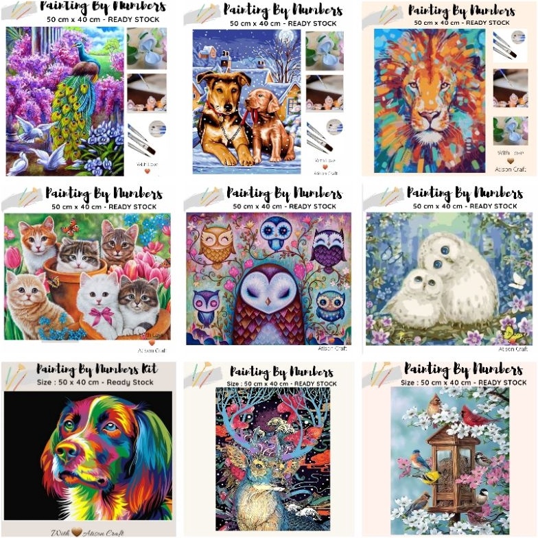 

KODE U27V DIY paint by numbers 5 x 4 cm ready jakarta ANIMAL EDITION