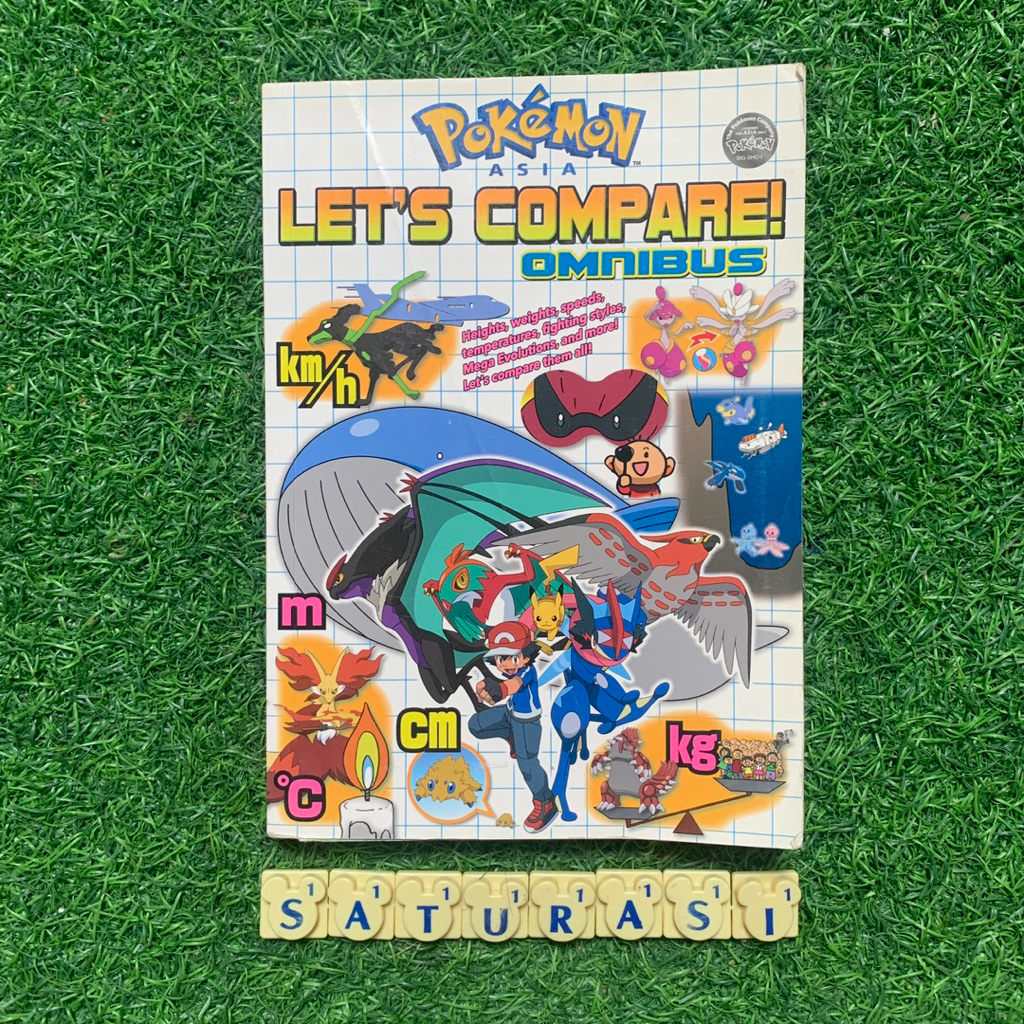 (Saturasi Preloved) Pokemon Asia Let’s Compare Omnibus (with Fold out page) - Buku Cerita Anak Impor