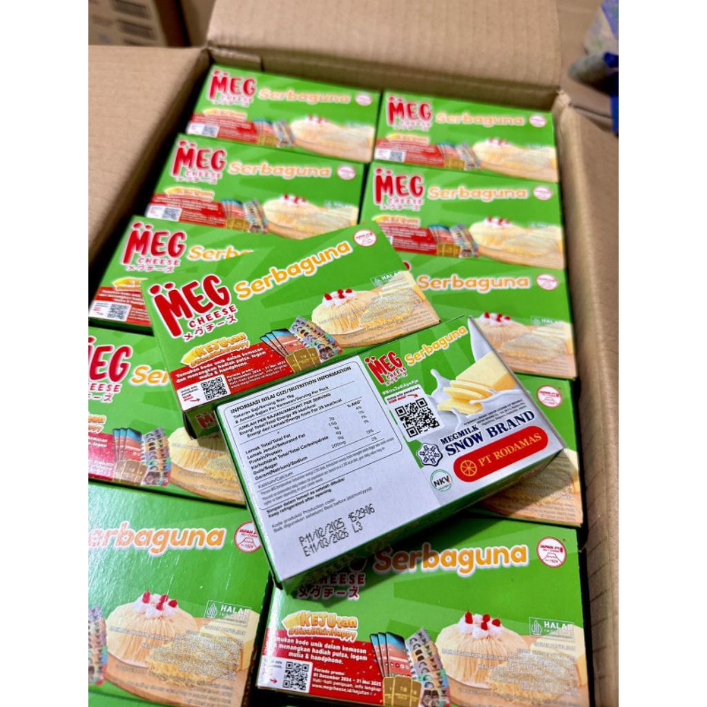 

Keju Meg/Meg Keju Cheddar/Keju Meg Cheddar Serbaguna 12gr