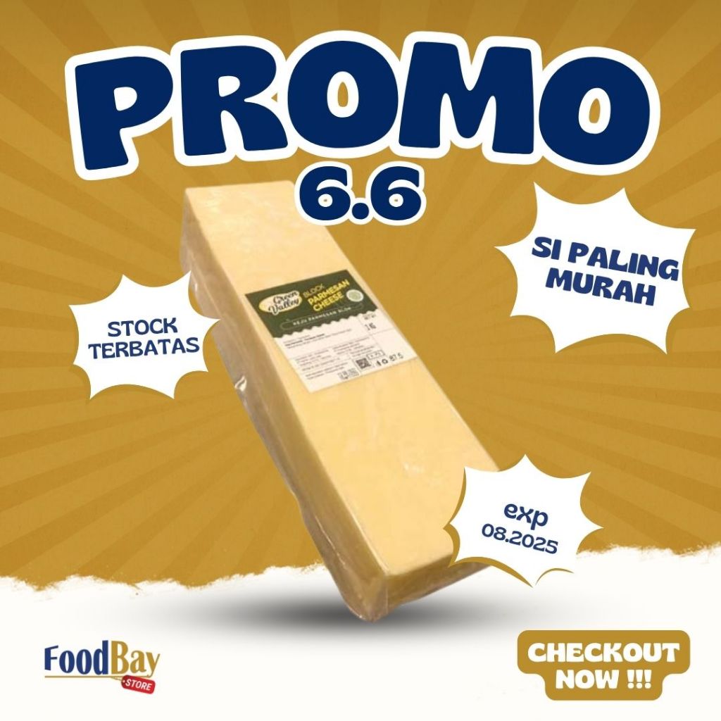 

GREEN VALLEY Block Parmesan Cheese / Keju Blok Parmesan 2 Kg