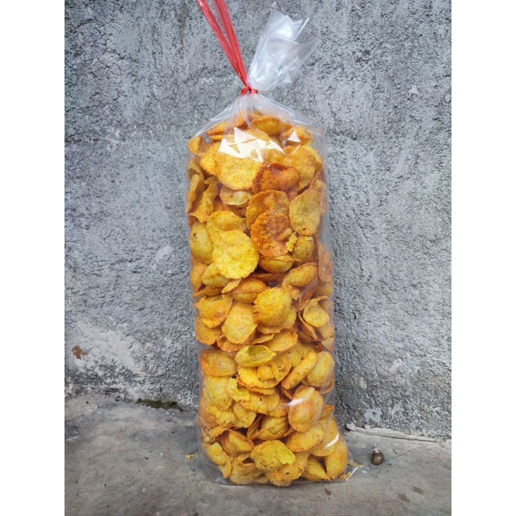 

comring keripik singkong extra daun jeruk 1 kg varian pedas