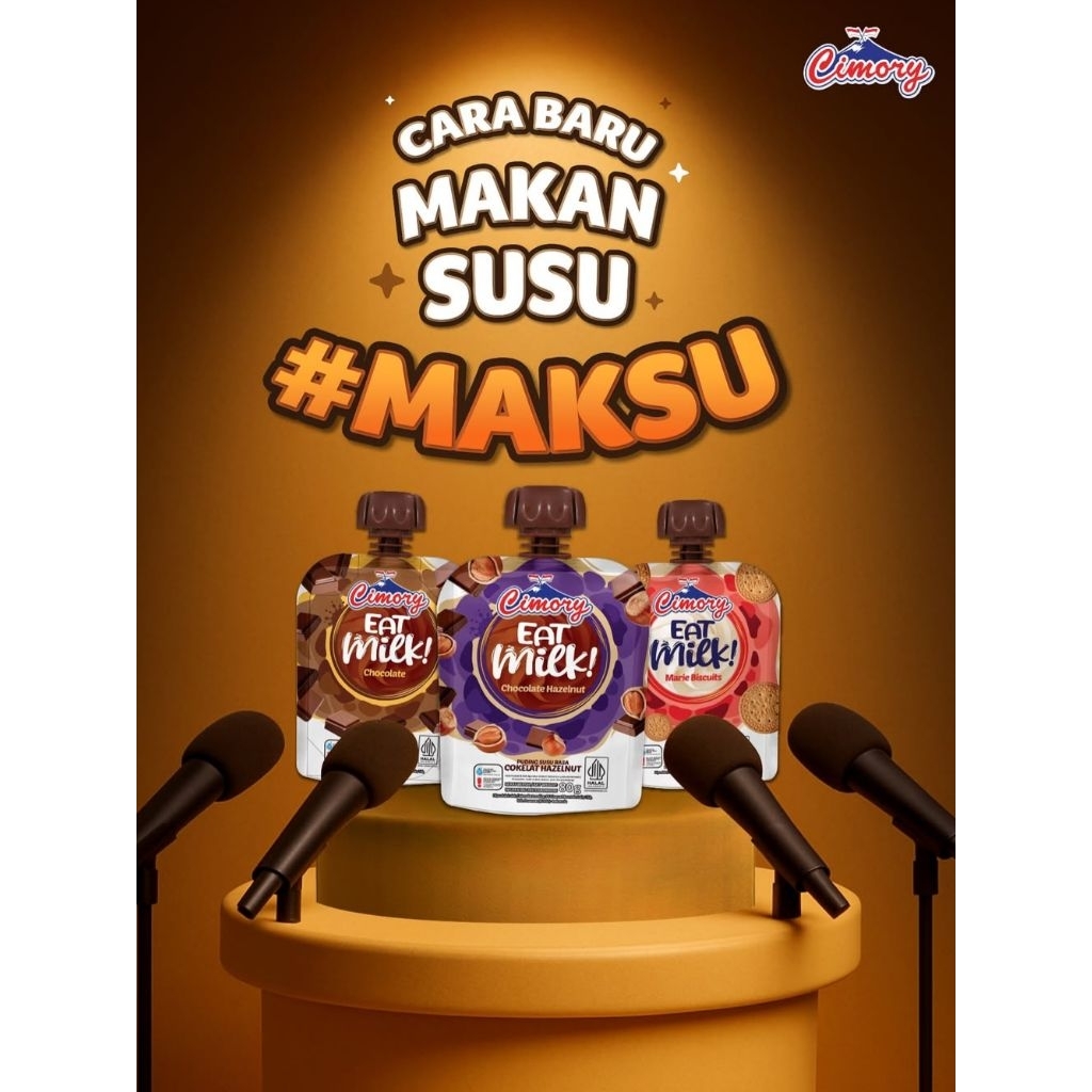 

BS - Cimory Eat Milk Puding Susu Rasa Coklat Hazelnut, Coklat, Marie Biskuit 80gr