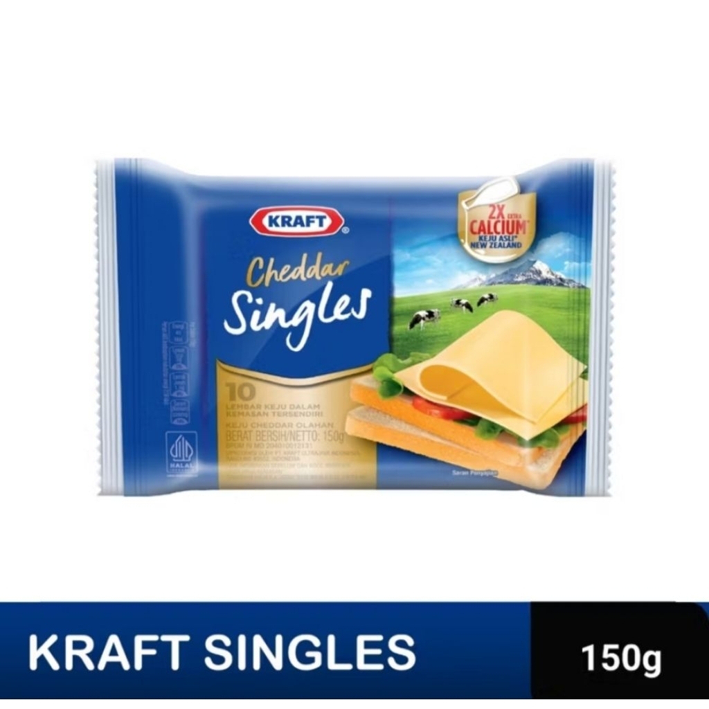 

Keju Kraft Singles High Calcium+ Vitamin D Isi 10slice Original
