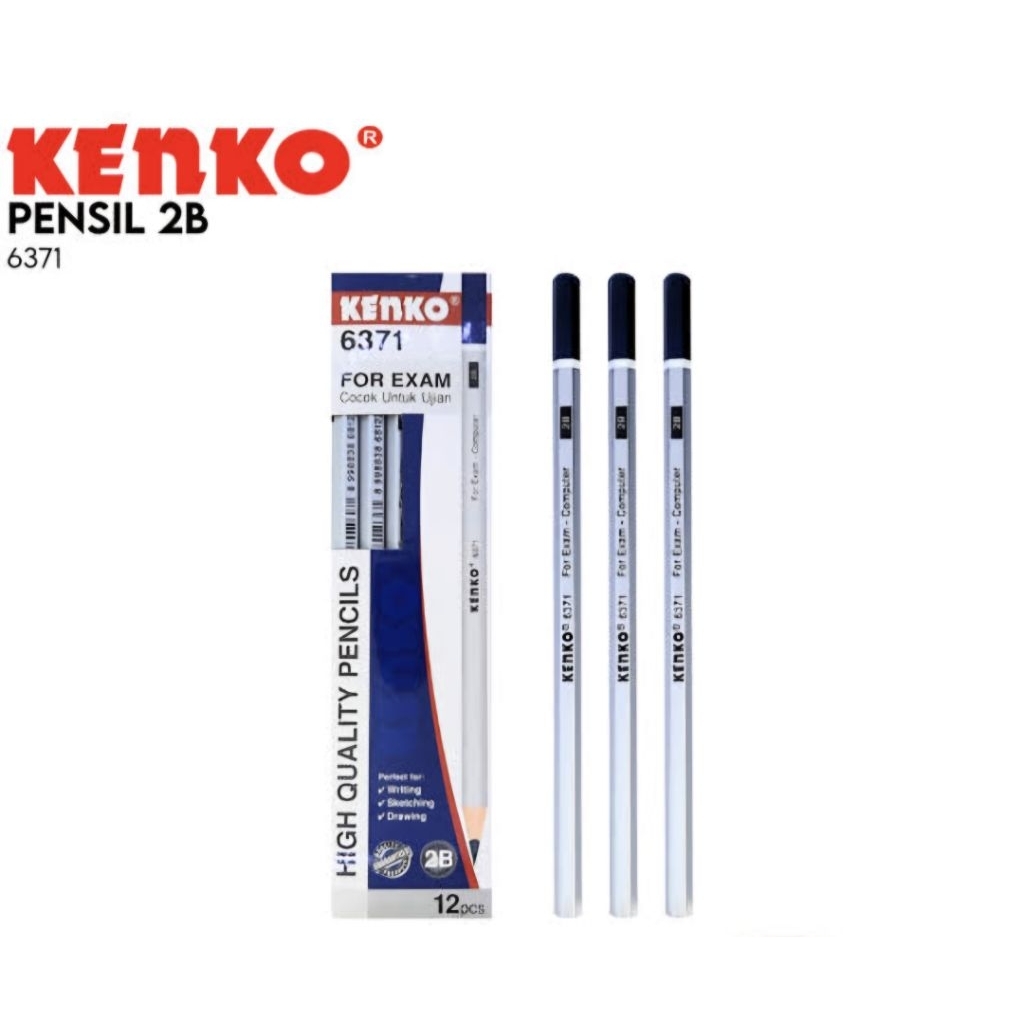 

Pensil Kenko 6371 2B for computer Per pack isi 12 pcs murah