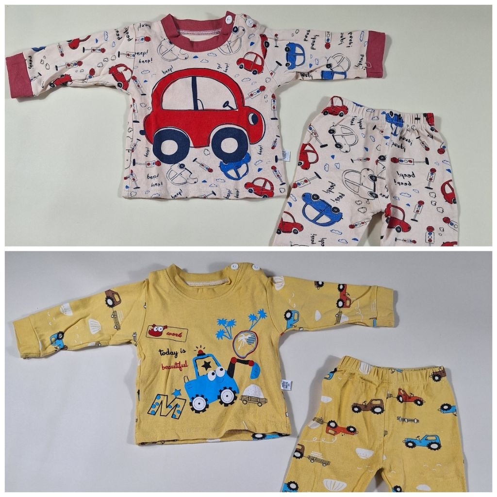 PRELOVED BAJU ANAK - BAJU TIDUR ANAK LAKI LAKI MOTIF MOBIL