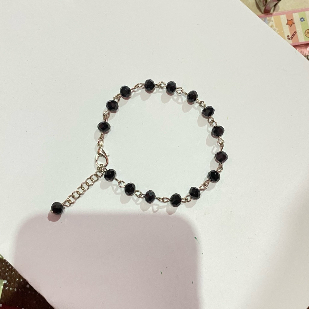 GELANG KRISTAL RANTAI/ GELANG HITAM RANTAI/ GELANG RANTAI/ GELANG HITAM